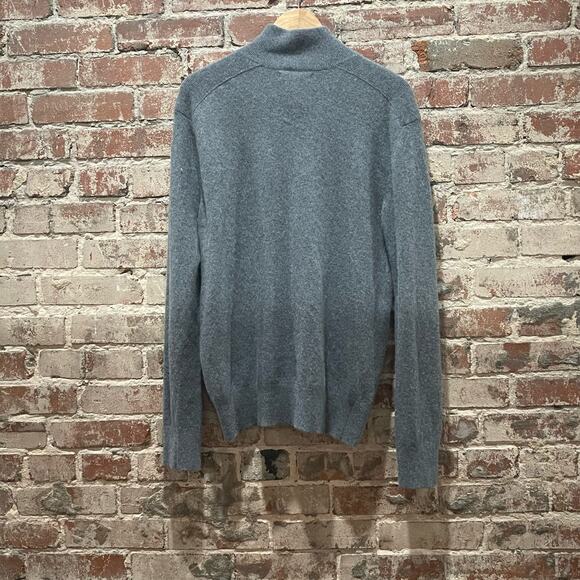 Banana Republic Gray Mens Pullover 1/4 Zip Sweater Size Large - Picture 6 of 6